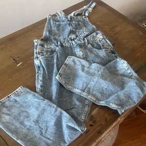 Free People Light Wash Ziggy Denim Overalls